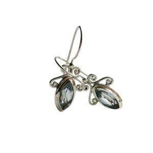 Sterling Silver Sky Blue Topaz drop earrings